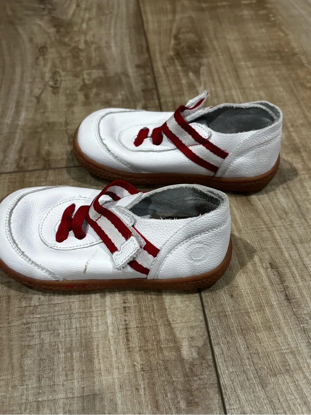 Livie & Luca White and Red Mary Jane Sneakers